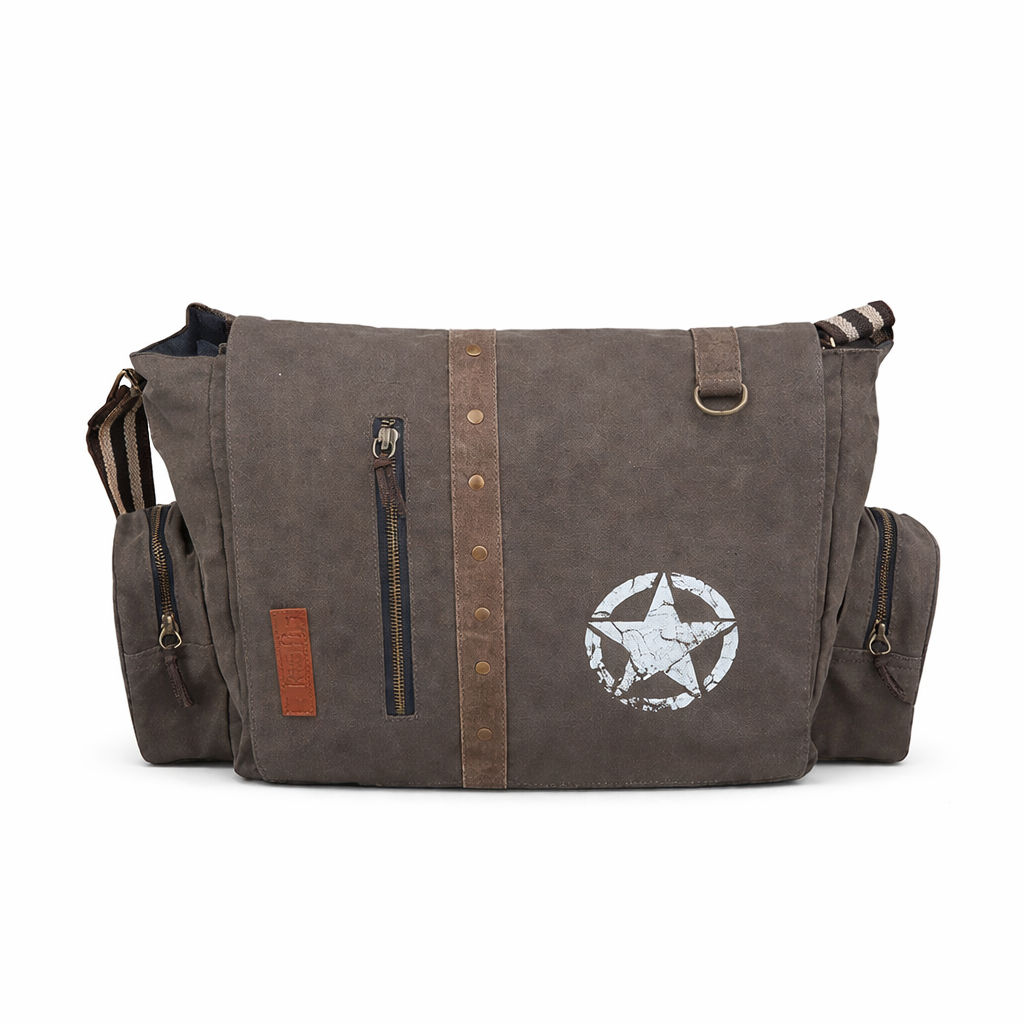 Olive Brown Unisex Messenger Bag for Everyday Use 187